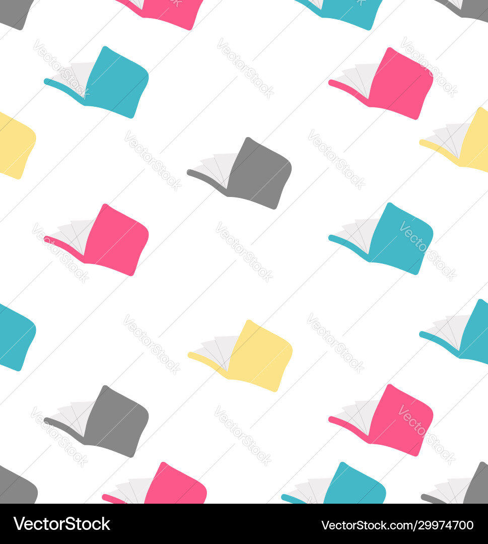Seamless book with pattern background Seamless book with pattern background vector image