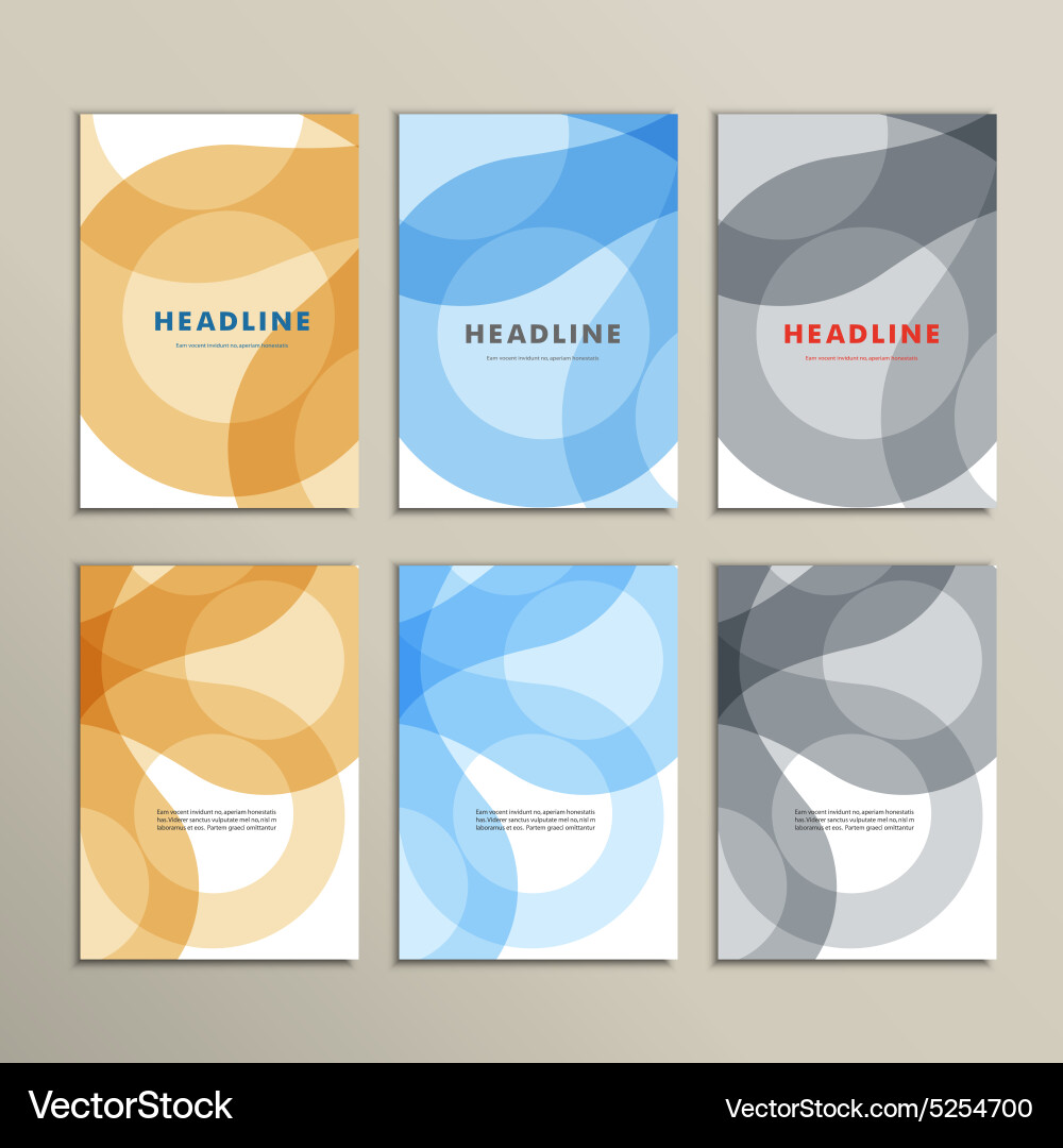 Set abstract color circle pattern vector image