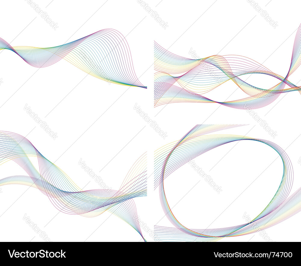 Set of colorful lines vector image