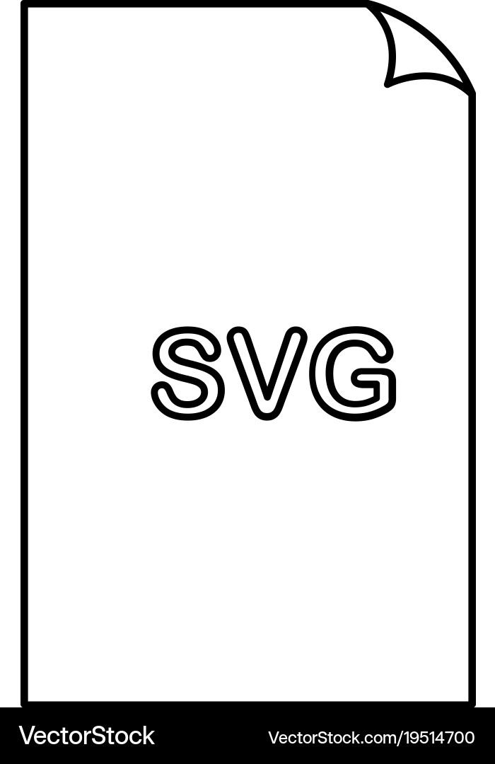 Svg format document line icon outline sign linear vector image