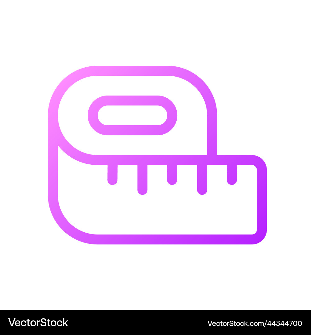 Tape line pixel perfect gradient linear ui icon Tape line pixel perfect gradient linear ui icon vector image