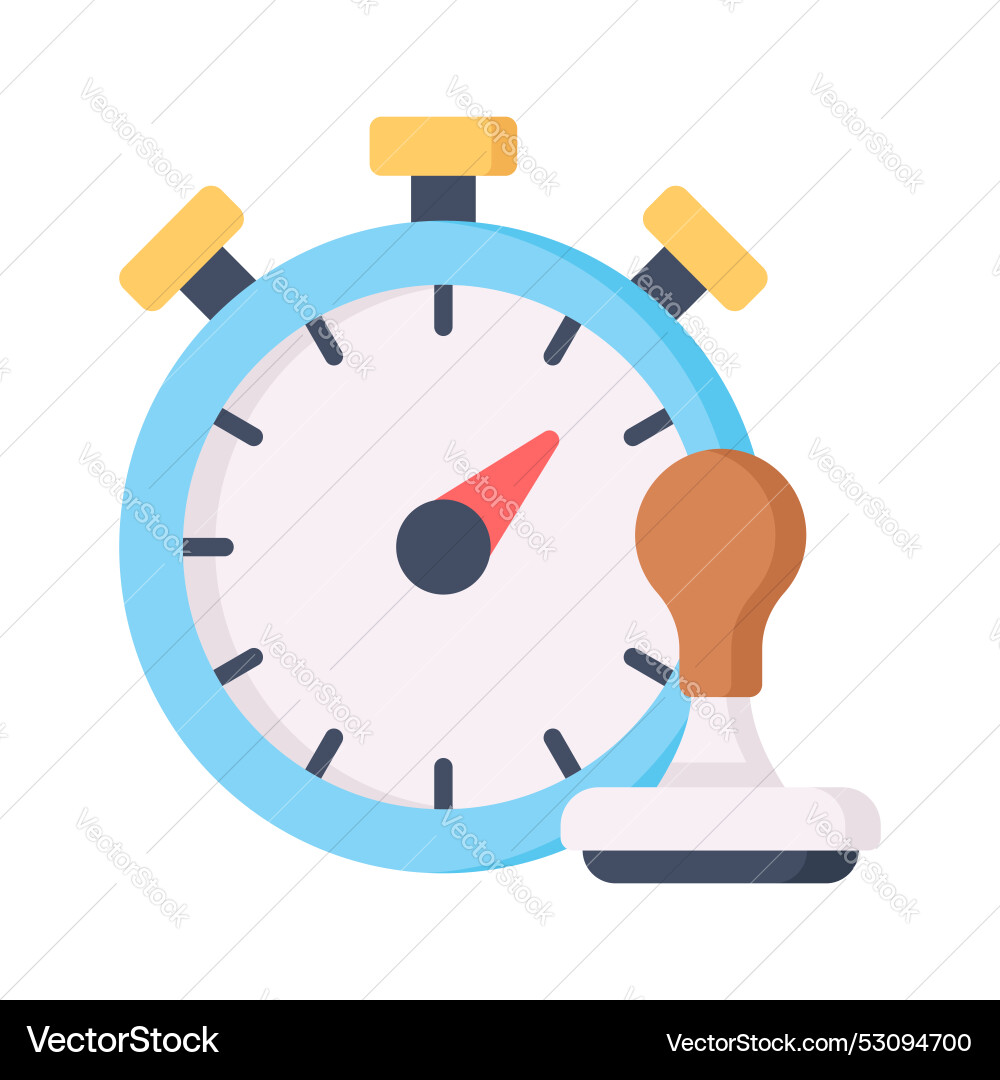 Timestamp design isolated on white background vector image