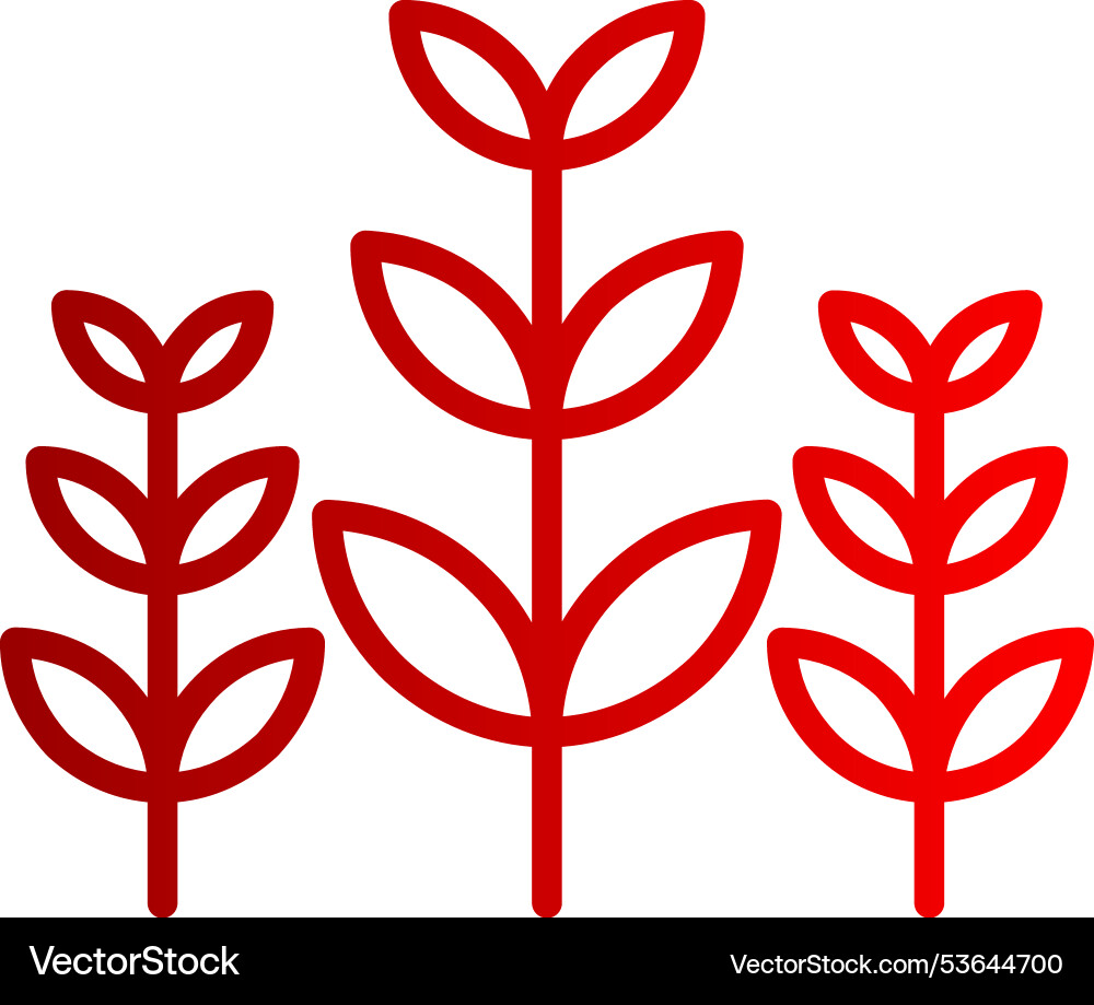 Wheat line gradient icon Vector Image