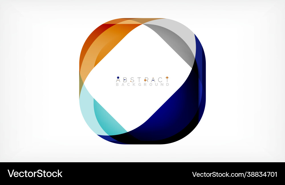 Abstract square shape with overlapping waves Abstract square shape with overlapping waves vector image