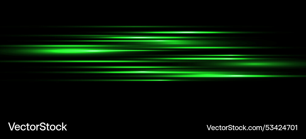 Abstrakte grüne Lichtgeschwindigkeit auf schwarzem Design modern Vektorbild