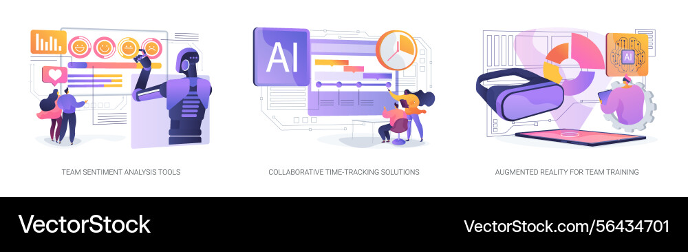 Ai and tools enhancing team development abstract Ai and tools enhancing team development abstract vector image