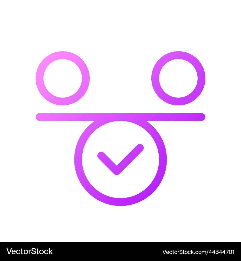 Balance pixel perfect gradient linear ui icon Balance pixel perfect gradient linear ui icon vector image