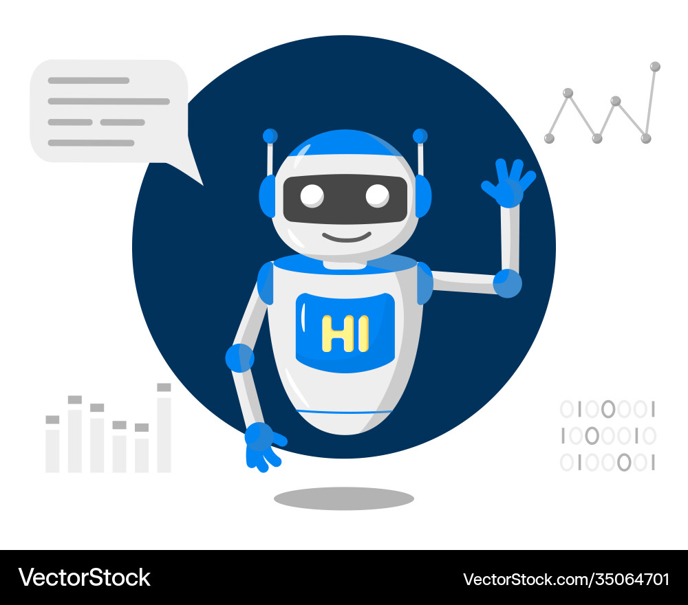 Chat bot robot Vector Image