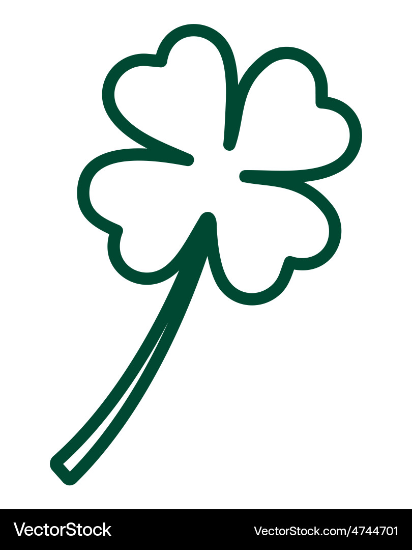 Clover line resize vector image