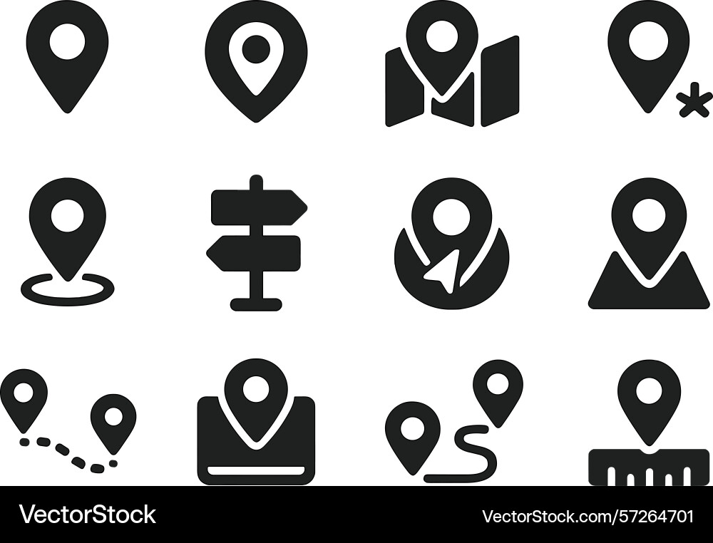 Collection of location markers and navigation Collection of location markers and navigation vector image