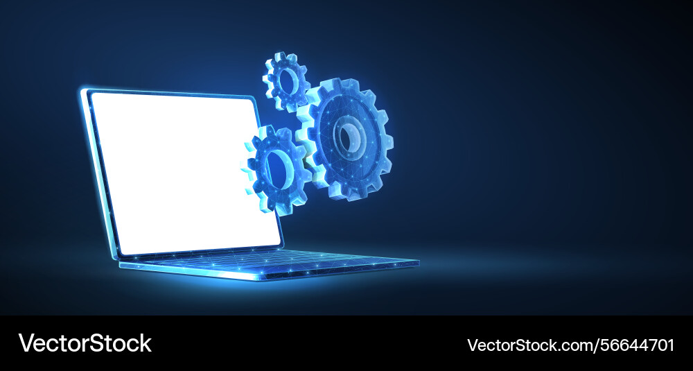 Computer technical support icon software tools Computer technical support icon software tools vector image