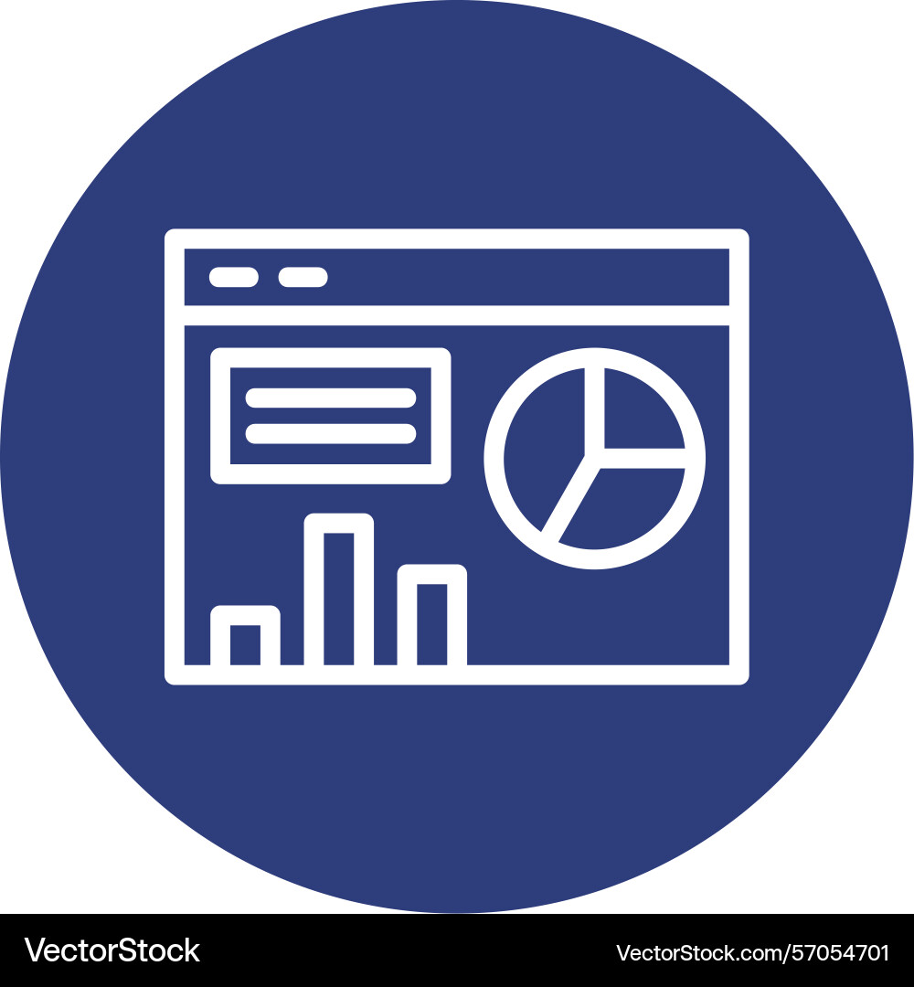 Dashboard line circle style icon design vector image