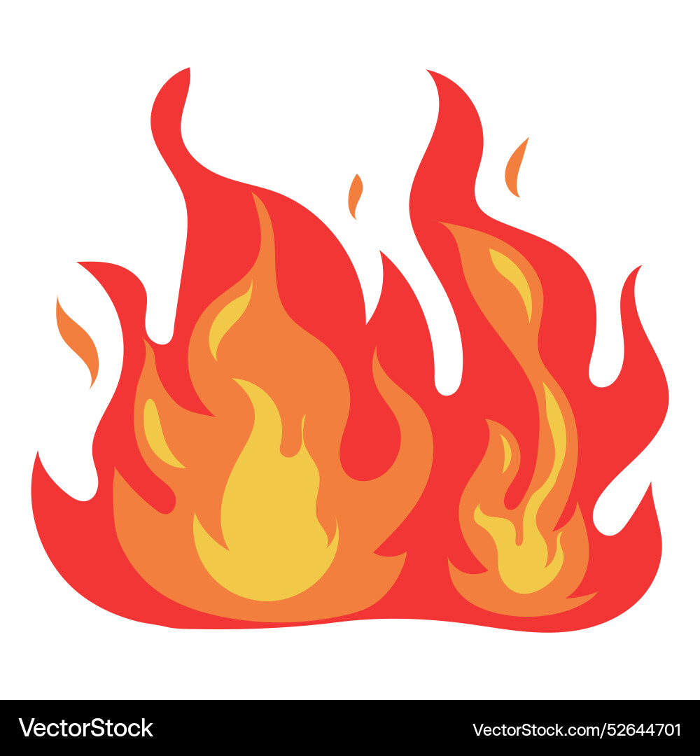 Flame Fire Isolated Vector Image