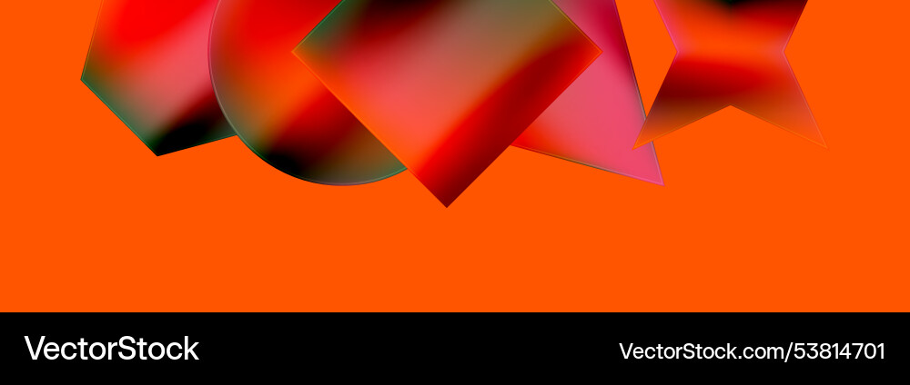 Fluid color geometric shapes abstract background Vector Image