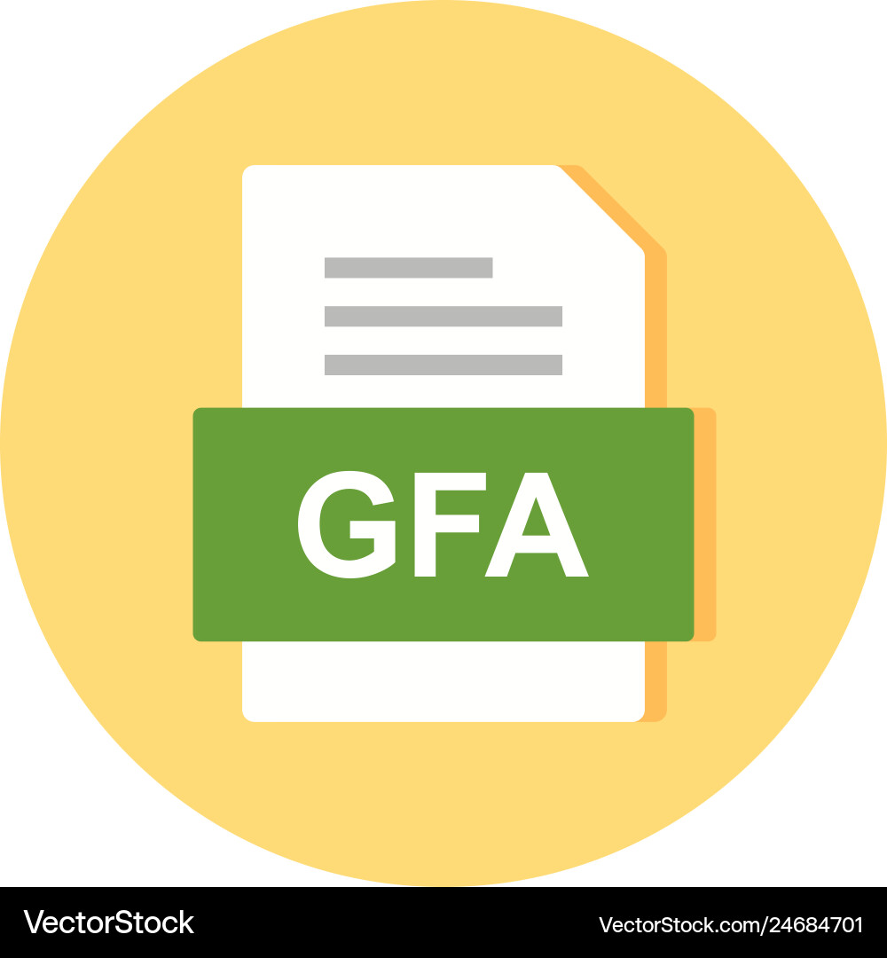 Gfa file document icon Vector Image