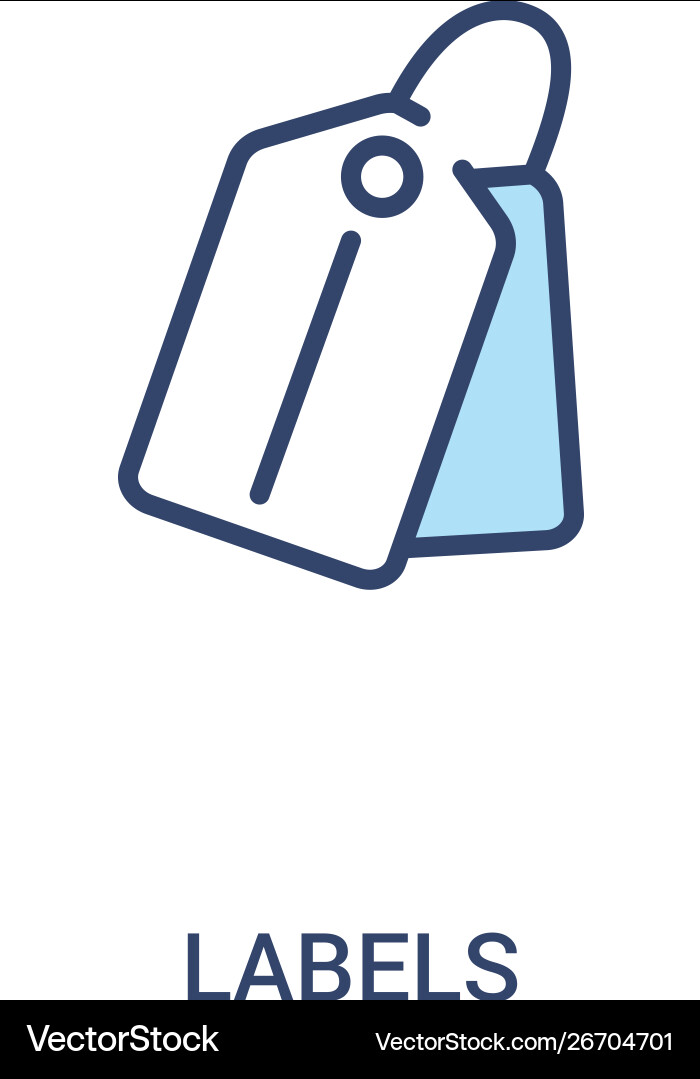 Labels concept 2 colored icon simple line element Labels concept 2 colored icon simple line element vector image