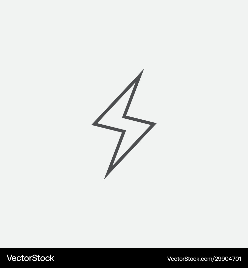 Lightning outline icon Vector Image
