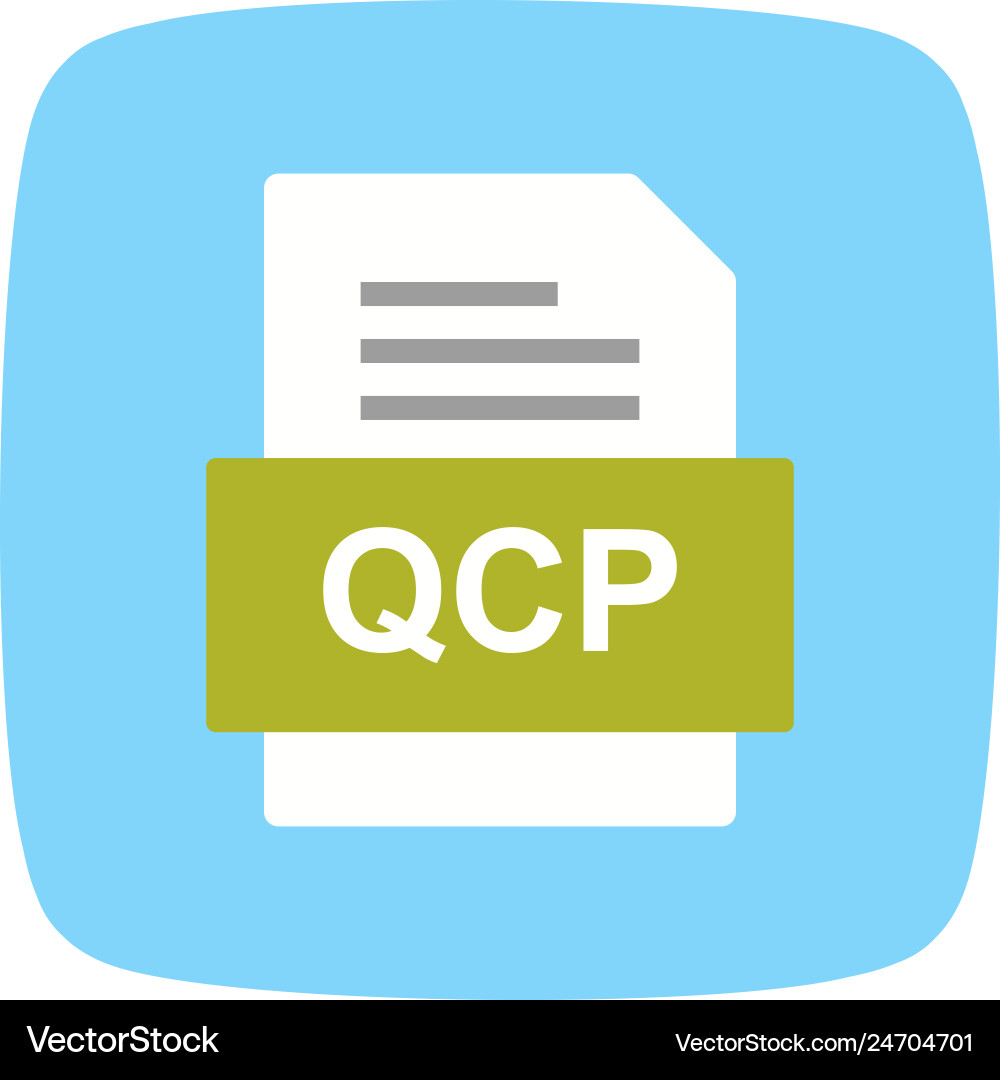 Qcp file document icon Vector Image