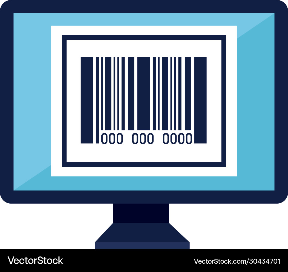 Qr-Code innerhalb Computer-Design vektorbild