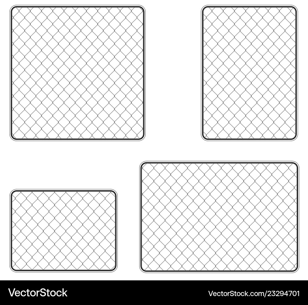 Realistic metal chain link fence art design gate – Royalty-Free Vector |  VectorStock, image size:1000x990