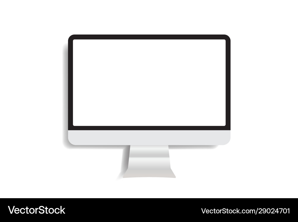 Realistische Computer-Monitor-Anzeige mit einem leeren Realistische Computer-Monitor-Anzeige mit einem leeren vektorbild