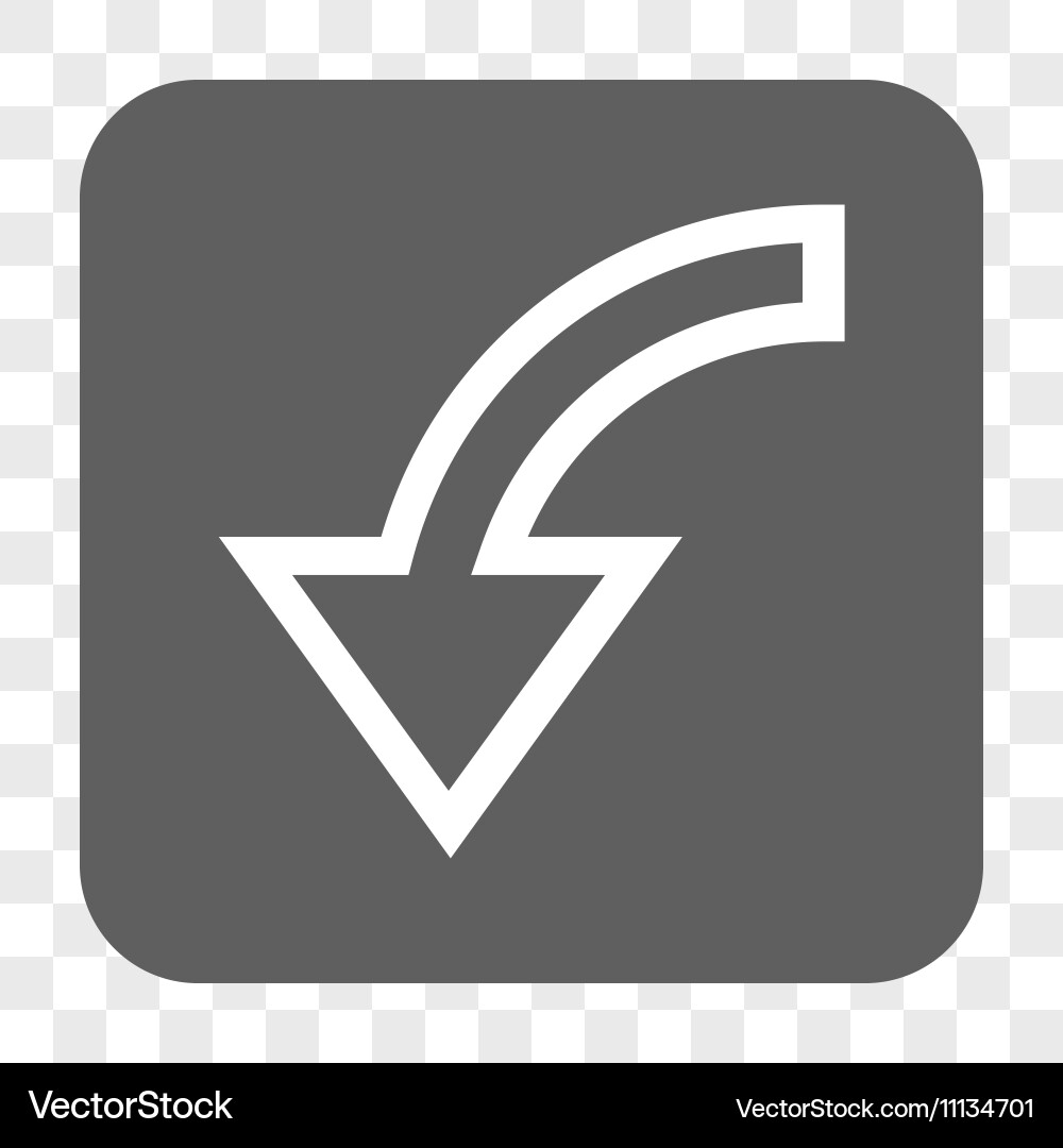 Rotate left rounded square button vector image