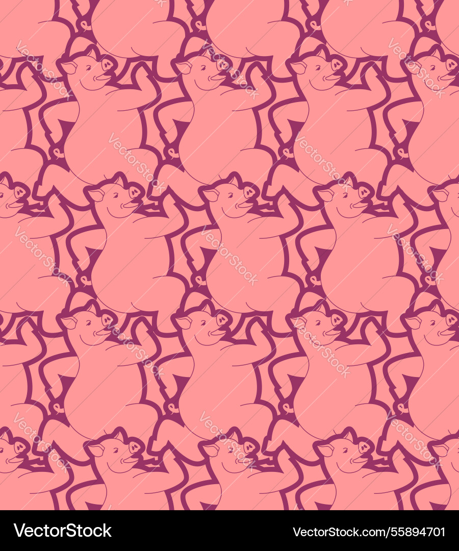 Running pig pattern seamless swine run background Running pig pattern seamless swine run background vector image