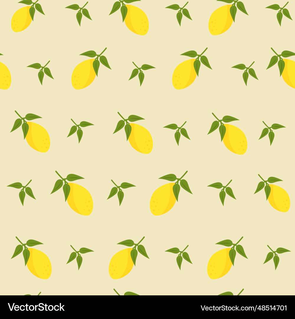 Seamless lemon pattern simle style Seamless lemon pattern simle style vector image