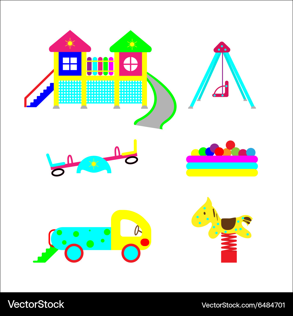 Set of elements on child development vector image