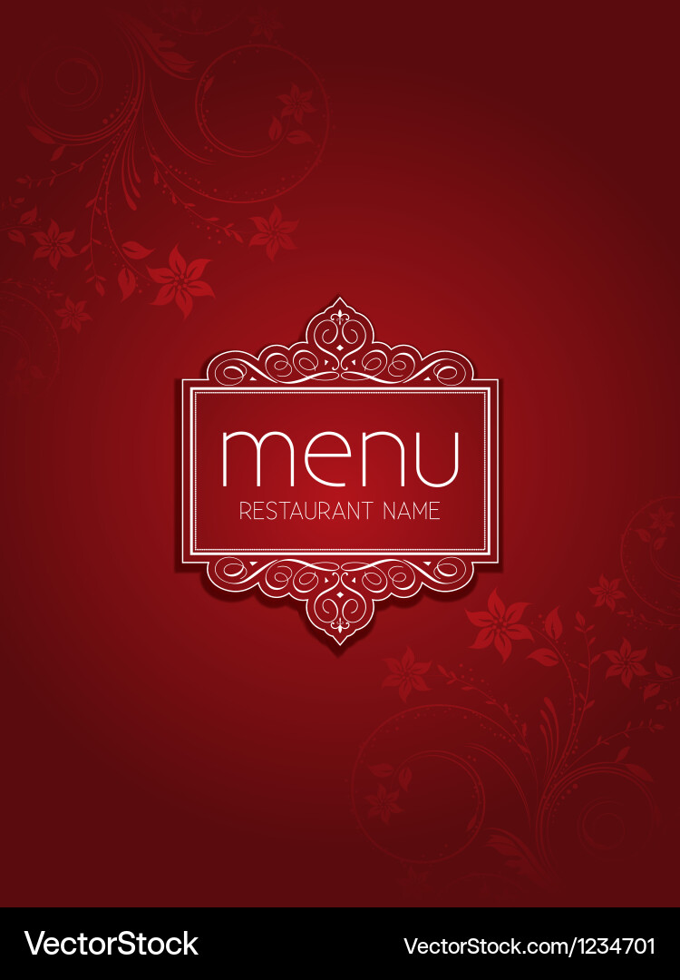 Stylish menu design Vector Image