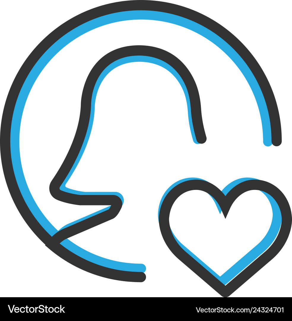 User icon design interaction line User icon design interaction line vector image
