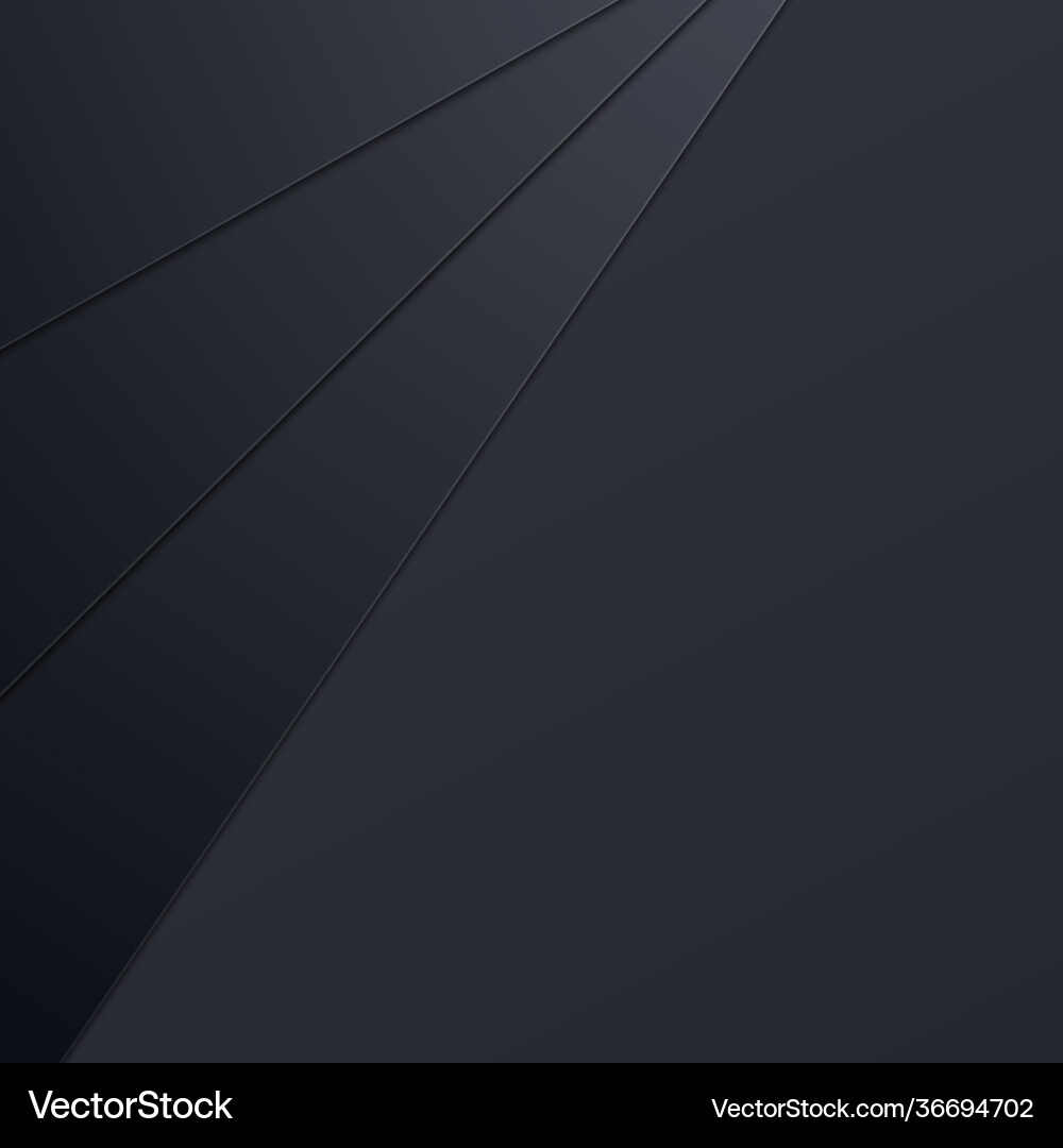 Black background with glow and shadow - panorama Vector Image