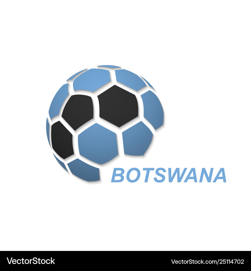 Botswana Soccer Flag Banner Vector Image