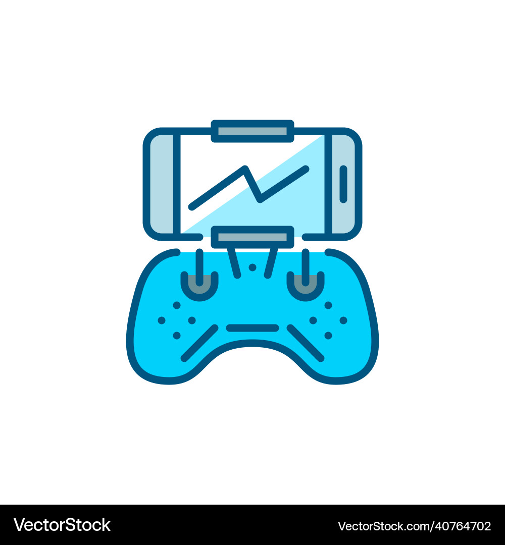 Drone ground control using a gamepad pixel Drone ground control using a gamepad pixel vector image