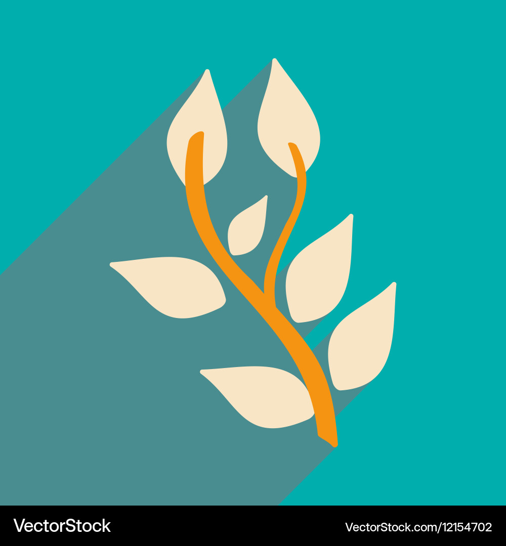 Flat with shadow icon and mobile application basil Vector Image
