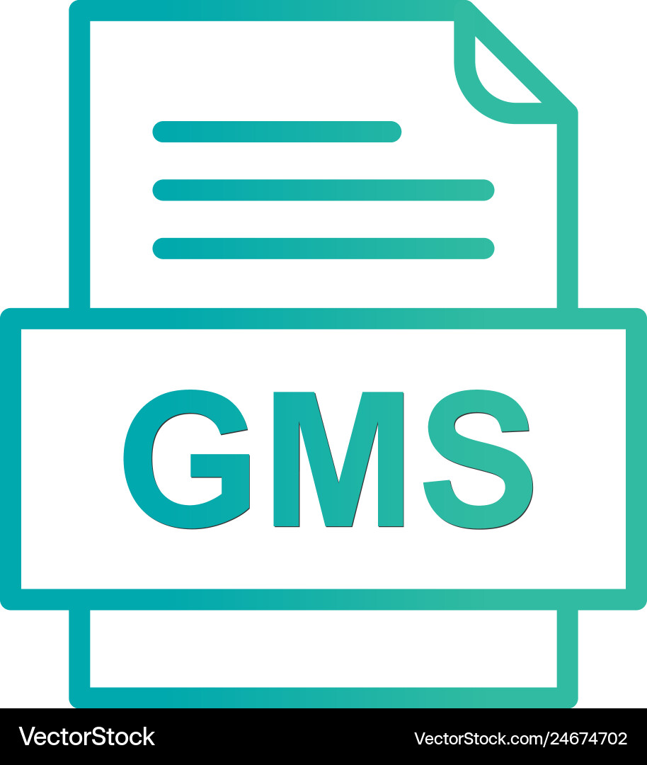 Gms file document icon Vector Image