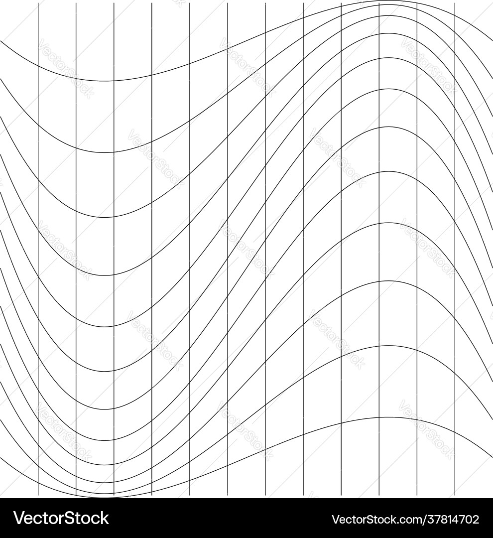 Grid mesh lattice grating with distort deform Vector Image