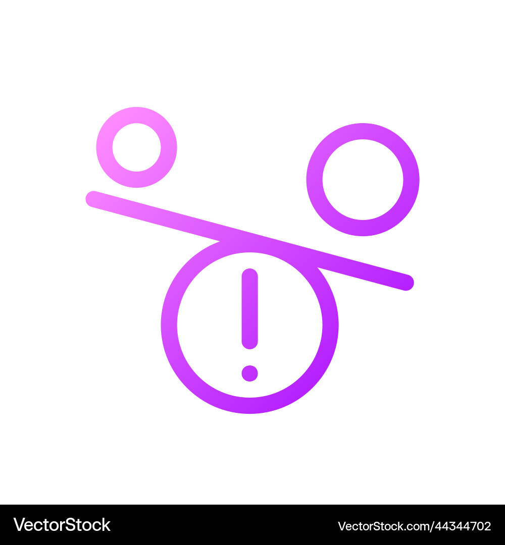 Imbalance pixel perfect gradient linear ui icon Imbalance pixel perfect gradient linear ui icon Vector Image