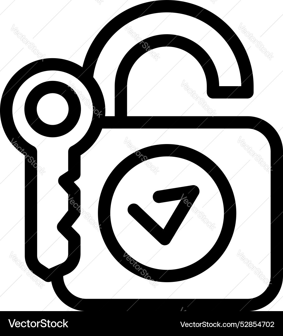 Key unlocking padlock symbolizing access granted Key unlocking padlock symbolizing access granted vector image