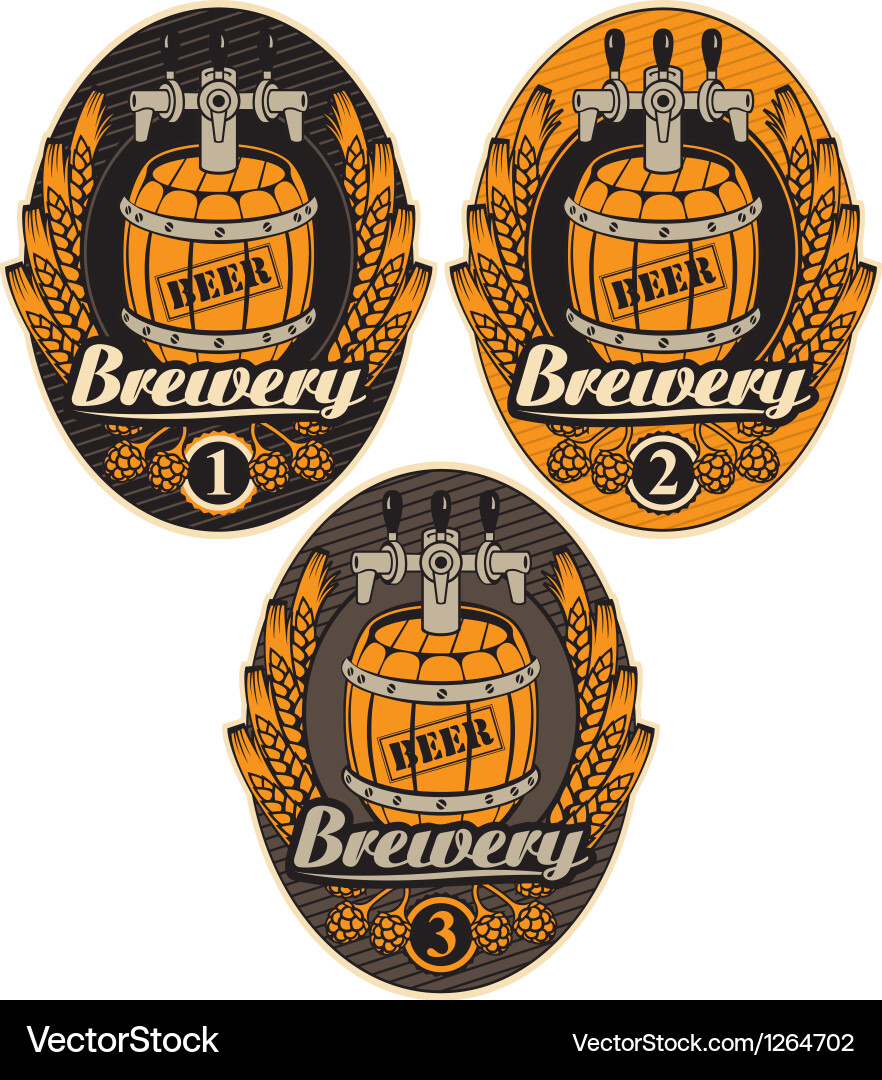 Label with a beer Royalty Free Vector Image - VectorStock