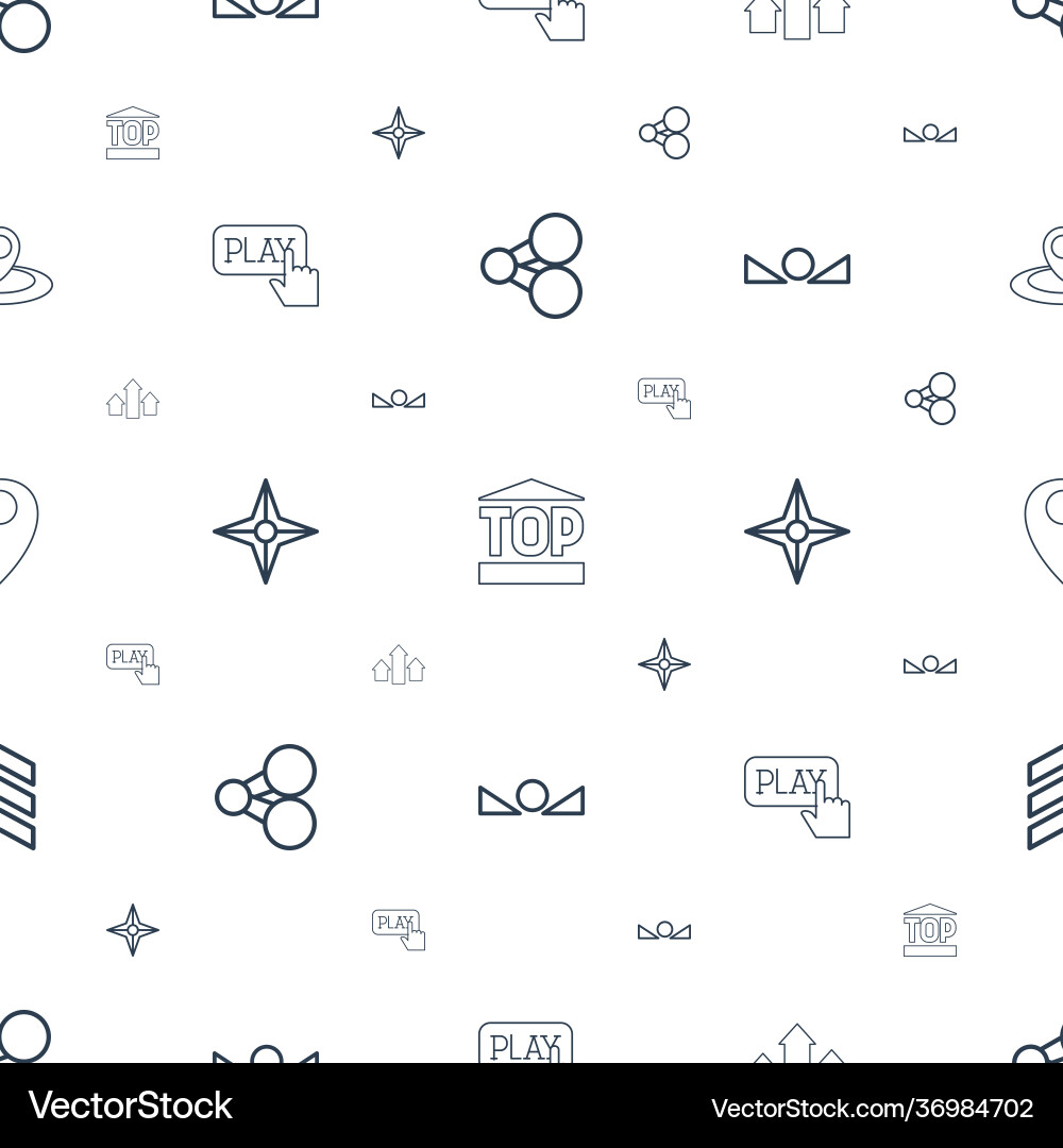 Navigation icons pattern seamless white background vector image