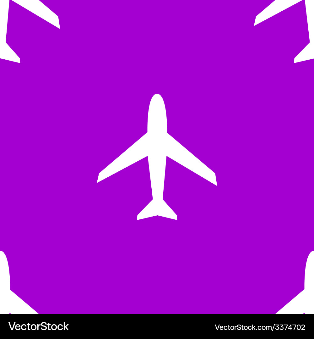 Plane web icon flat design seamless pattern vector image