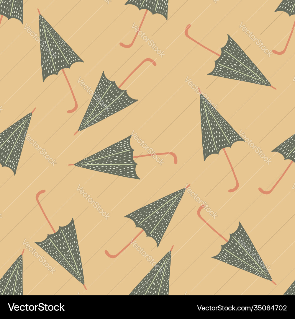 Random autumn seamless pattern with grey Random autumn seamless pattern with grey vector image