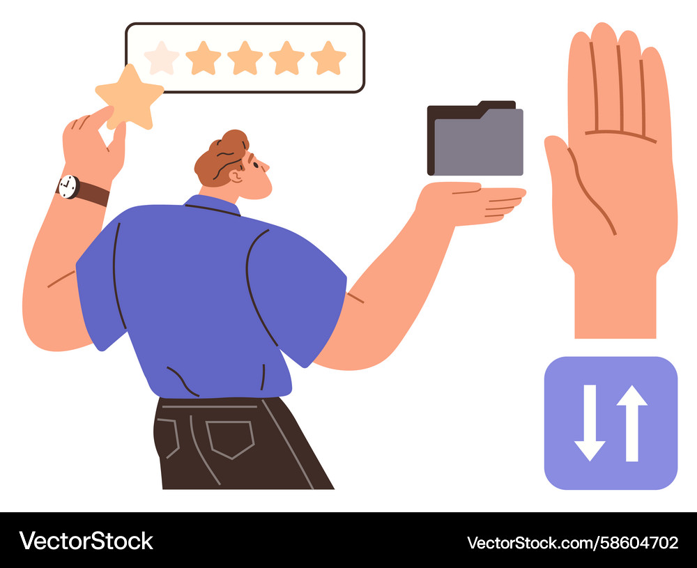 Rating & Feedback Workflow Vector Image