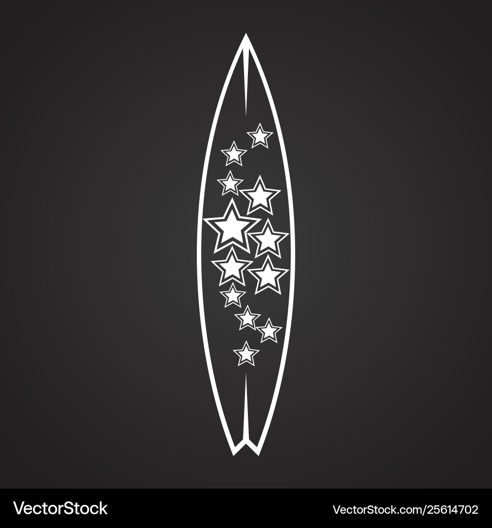 Surfboard icons on background for graphic and web Surfboard icons on background for graphic and web vector image
