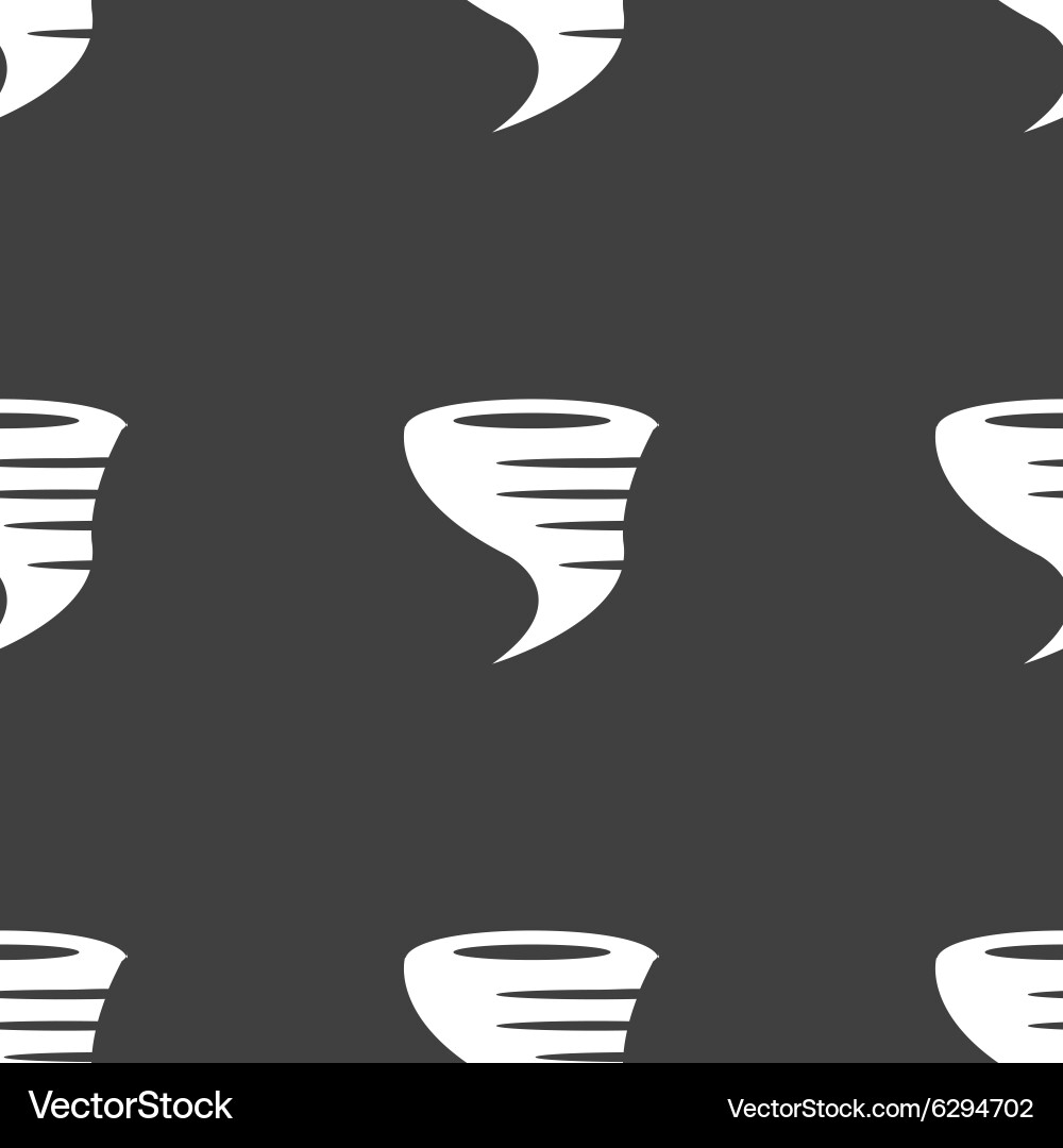 Tornado icon seamless pattern on a gray background vector image