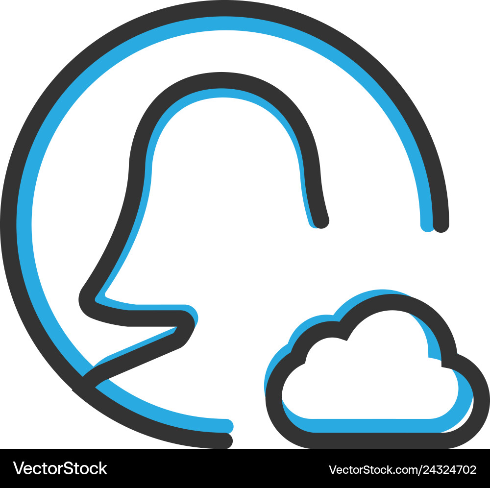 User icon design interaction line Vector Image