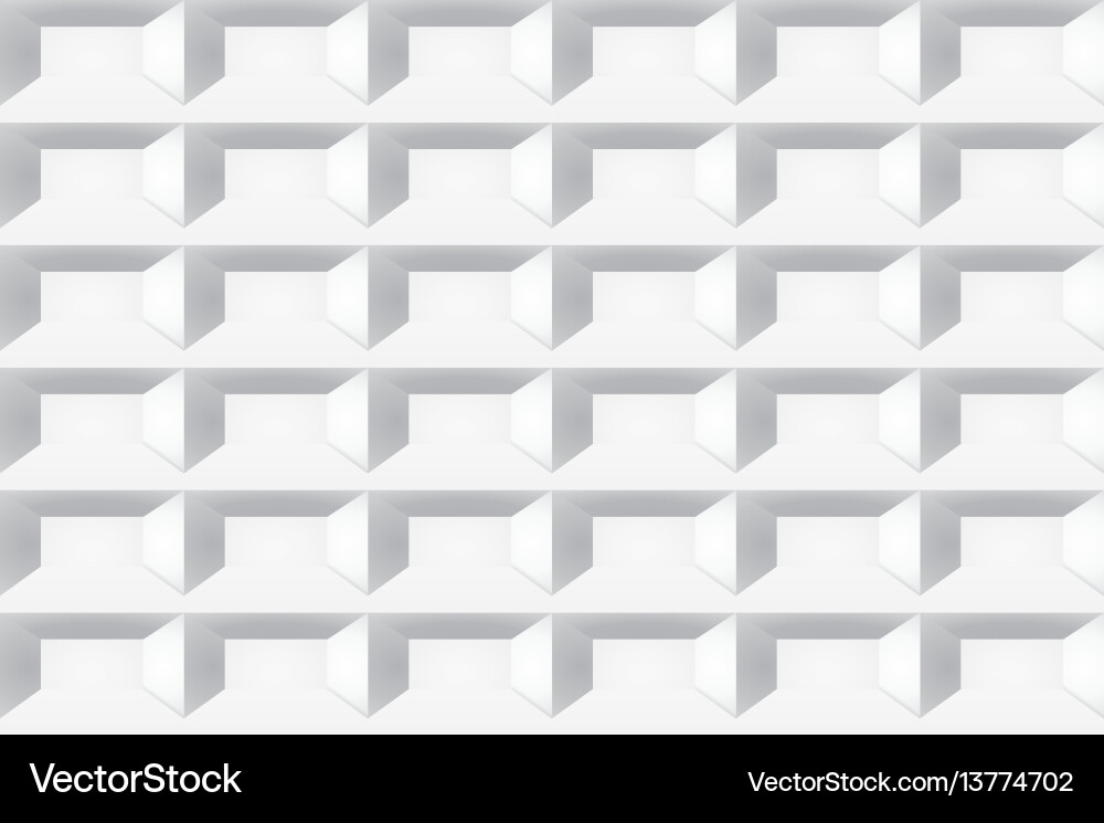 White tile texture seamless geometric background Vector Image