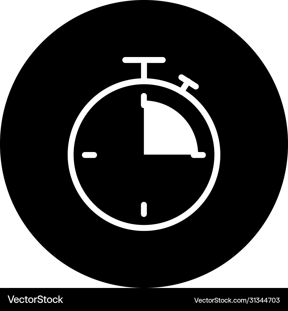 Chronometer icon image block style vector image