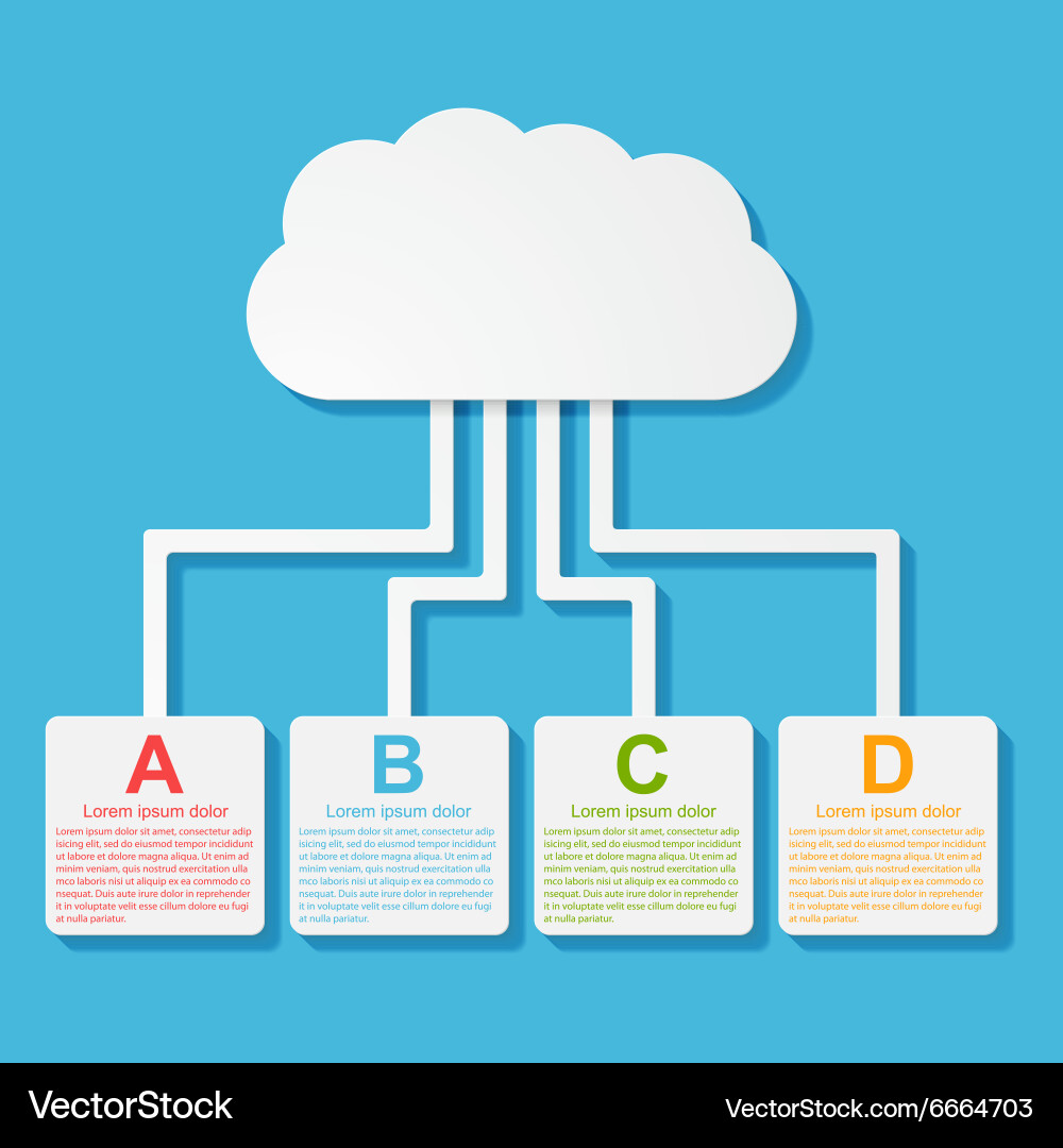 Cloud computing concept modern design template vector image